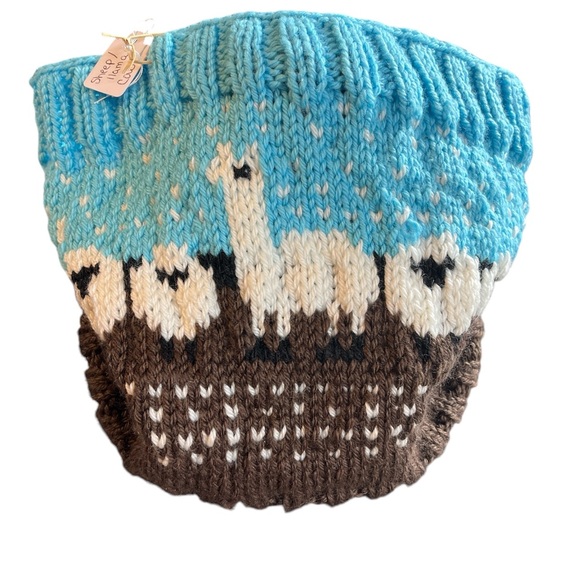 Cowl, neckwarmer, wool, llama, sheep, merino wool, stretchy, winter, warm, knit - Picture 2 of 2